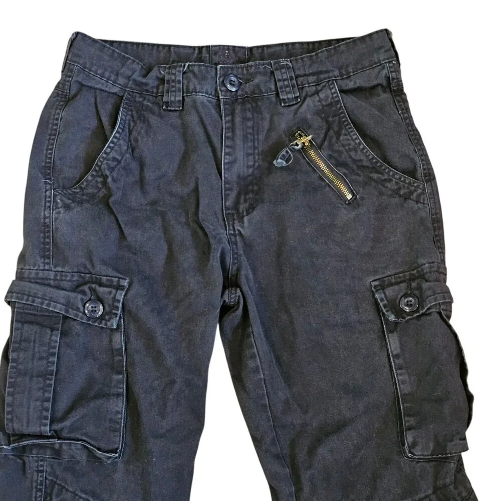 Mens Navy Blue Utility‎ Cargo Pants Tapered Leg Outdoor Gorpcore 32x30 Uniform